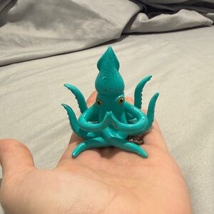 Teal Octopus Figurine